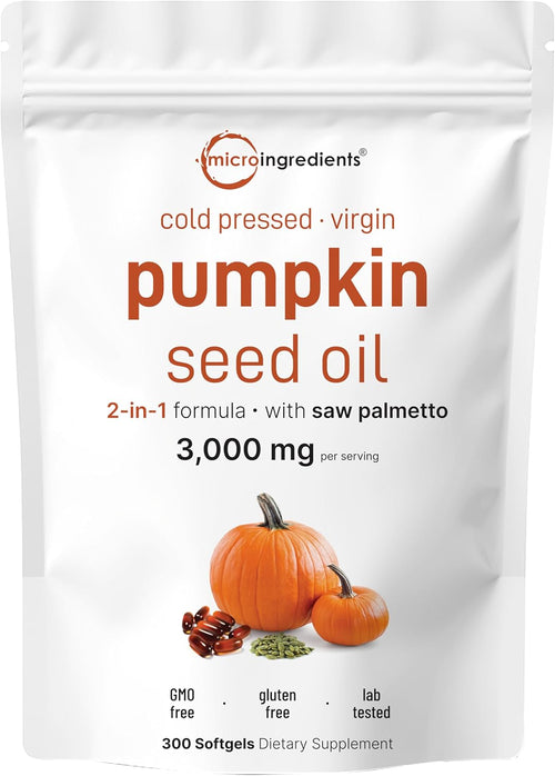 Aceite de Semilla de Calabaza con Palma Enana (300 cápsulas)