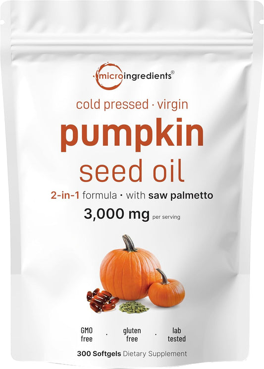 Aceite de Semilla de Calabaza con Palma Enana (300 cápsulas)