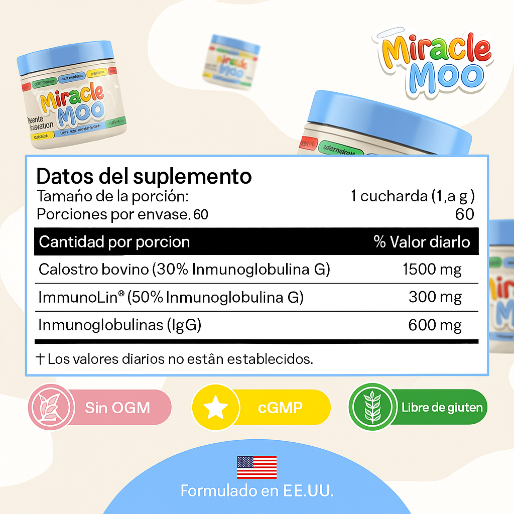 Miracle Moo - Calostro Bovino Premium con ImmunoLin