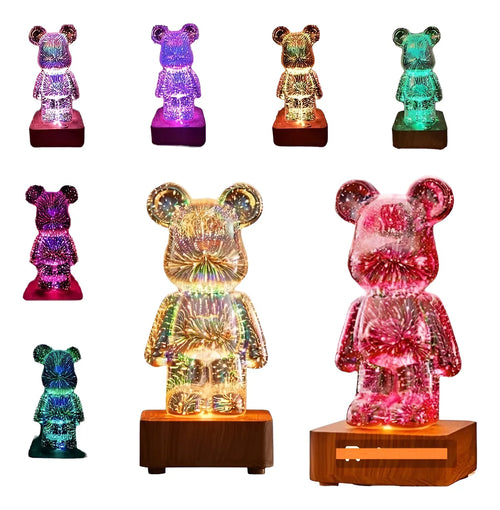 PACK 2 Oso Lámpara Luz de Noche 3D Infinito