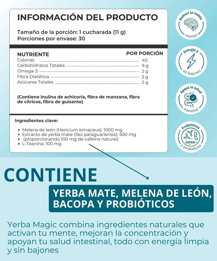 Yerba Magic Peach 3 en 1 - Energía y Concentración